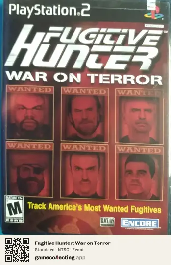 Fugitive Hunter: War on Terror PlayStation 2, NTSC box front