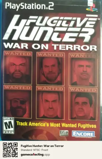 Fugitive Hunter: War on Terror PlayStation 2, NTSC box front