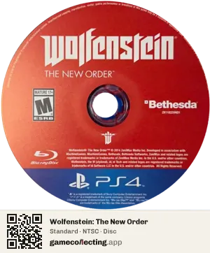 Wolfenstein: The New Order PlayStation 4, NTSC disc