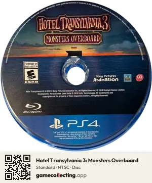 Hotel Transylvania 3: Monsters Overboard PlayStation 4, NTSC disc