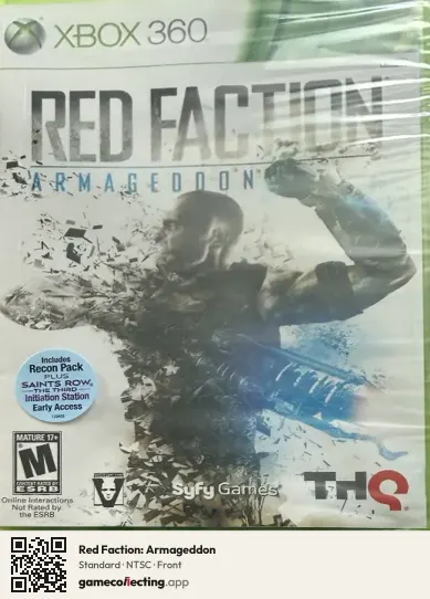 Red Faction: Armageddon Xbox 360, NTSC box front