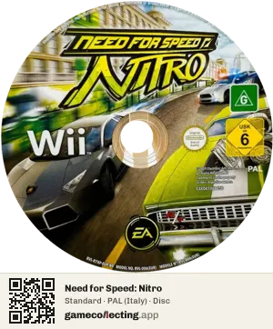 Need for Speed: Nitro Nintendo Wii, PAL disc