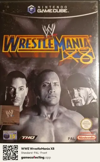 WWE WrestleMania X8 Nintendo GameCube, PAL box front