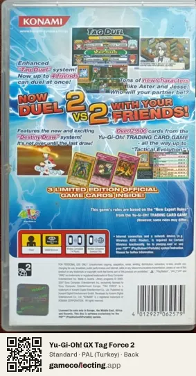 Yu-Gi-Oh! GX Tag Force 2 PlayStation Portable, Turkey box back