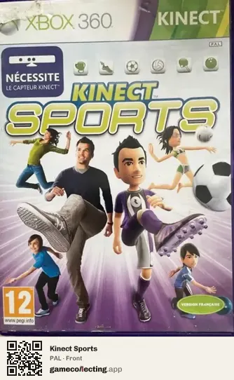 Kinect Sports Xbox 360, PAL box front