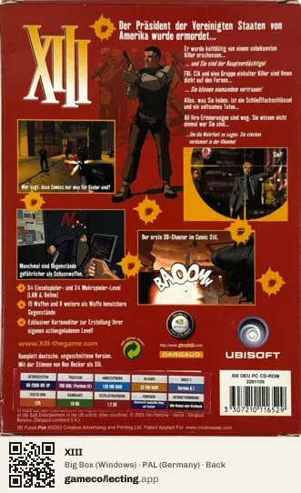 XIII Computer, Germany box back
