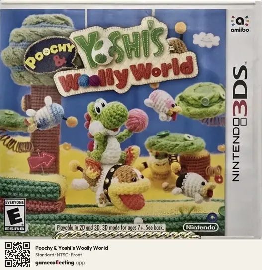 Poochy & Yoshi's Woolly World Nintendo 3DS, NTSC box front