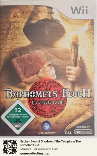 Broken Sword: Shadow of the Templars: The Director's Cut Nintendo Wii, Germany box front