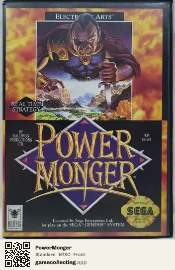 PowerMonger Sega Mega Drive / Genesis, NTSC box front