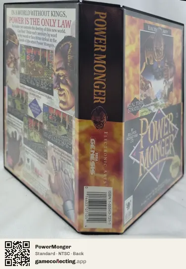 PowerMonger Sega Mega Drive / Genesis, NTSC box back
