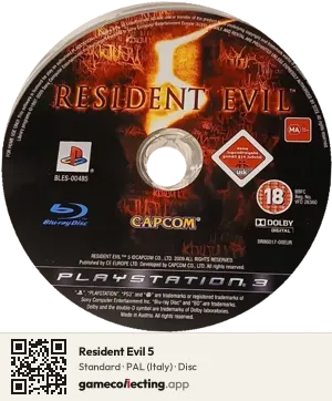 Resident Evil 5 PlayStation 3, PAL disc