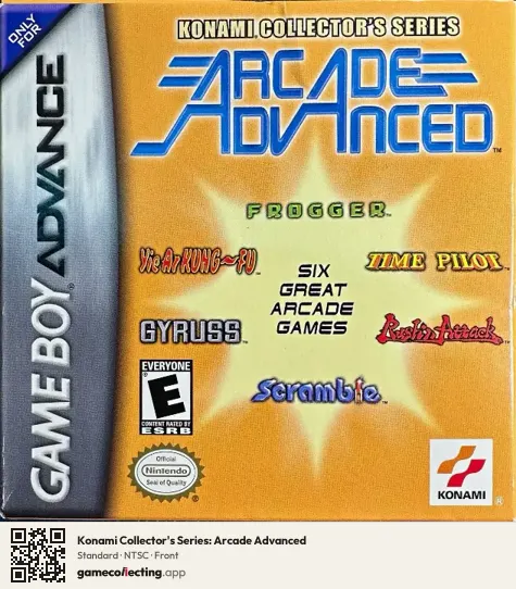 Konami Collector's Series: Arcade Advanced Game Boy Advance, NTSC box front