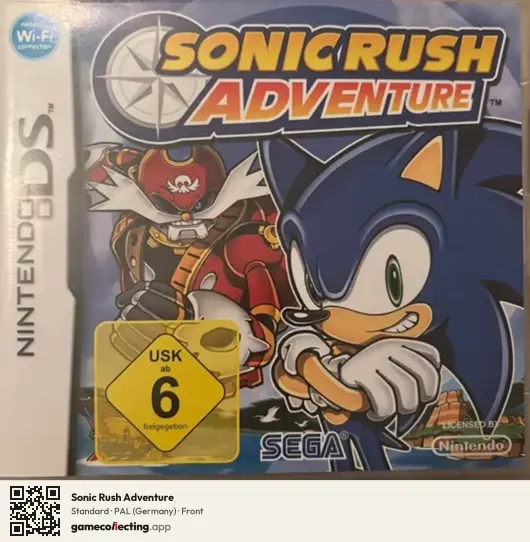 Sonic Rush Adventure Nintendo DS, Germany box front