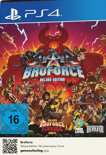 Broforce PlayStation 4, Germany box front