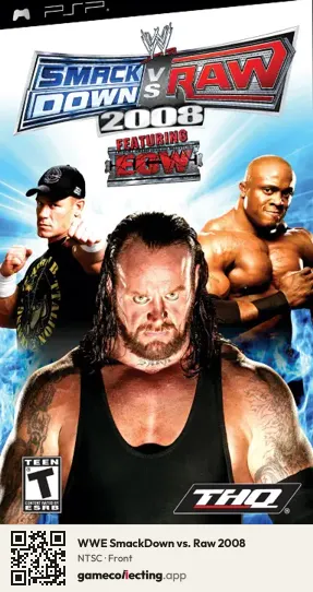 WWE SmackDown vs. Raw 2008 PlayStation Portable, NTSC box front