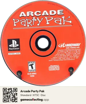 Arcade Party Pak PlayStation, NTSC disc