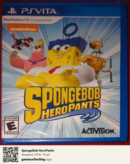 SpongeBob HeroPants PlayStation Vita, NTSC box front