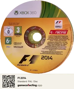 F1 2014 Xbox 360, PAL disc