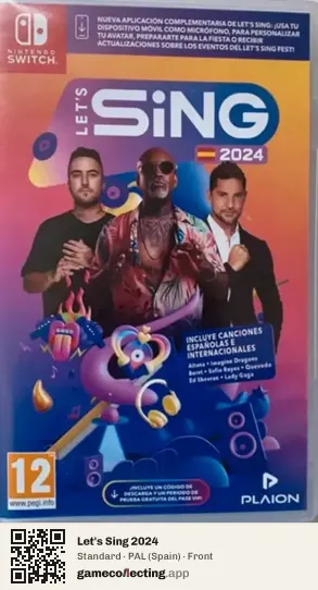 Let's Sing 2024 Nintendo Switch, Spain box front