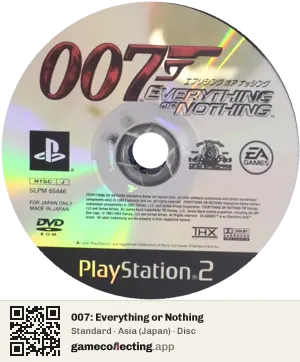 007: Everything or Nothing PlayStation 2, Asia disc
