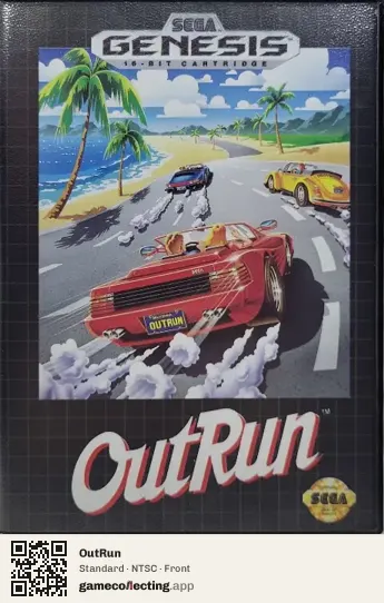 OutRun Sega Mega Drive / Genesis, NTSC box front