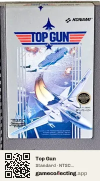 Top Gun Nintendo Entertainment System, NTSC cartridge label
