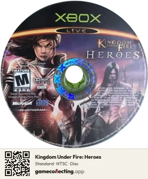 Kingdom Under Fire: Heroes Xbox, NTSC disc