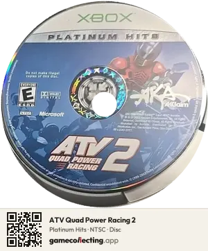 ATV Quad Power Racing 2 Xbox, NTSC disc