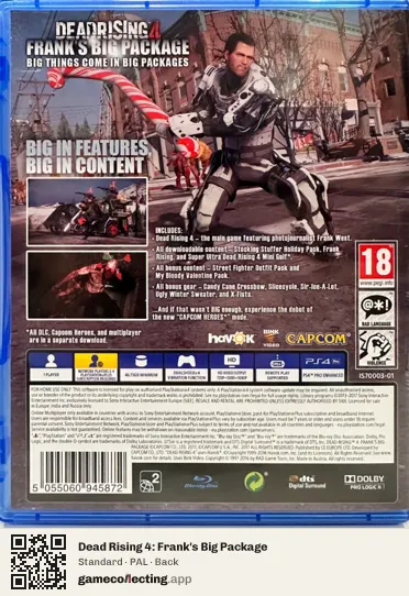 Dead Rising 4: Frank's Big Package PlayStation 4, PAL box back