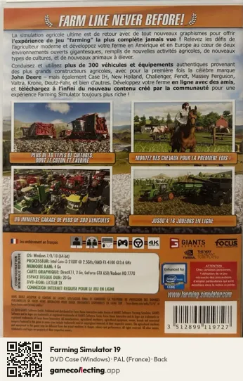 Farming Simulator 19 Computer, France box back