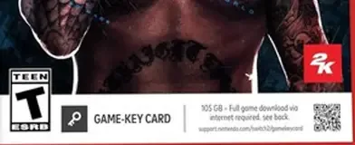 WWE 2K26, the ESRB box on its front