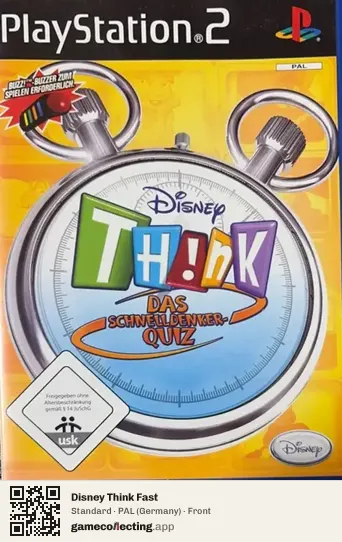Disney Think Fast PlayStation 2, Germany box front
