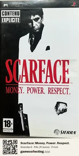 Scarface: Money. Power. Respect. PlayStation Portable, France box front