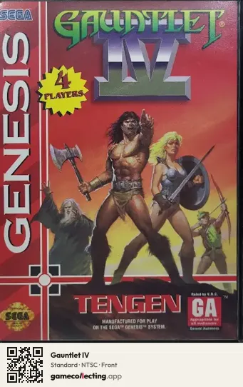 Gauntlet IV Sega Mega Drive / Genesis, NTSC box front