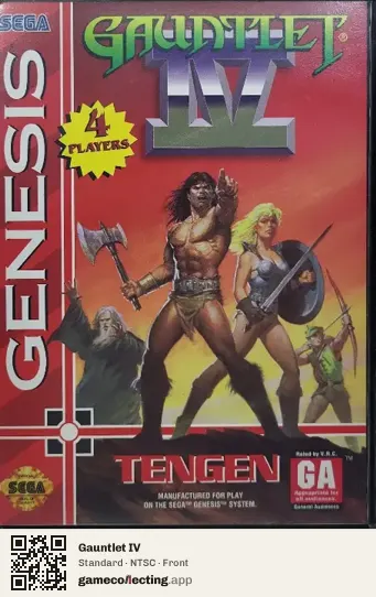 Gauntlet IV Sega Mega Drive / Genesis, NTSC box front