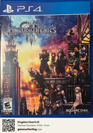 Kingdom Hearts III PlayStation 4, NTSC box front