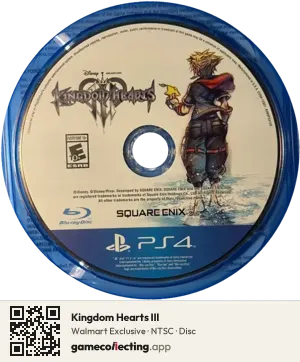 Kingdom Hearts III PlayStation 4, NTSC disc