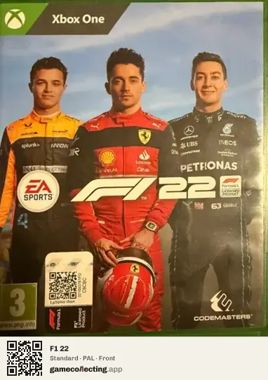 F1 22 Xbox One, PAL box front