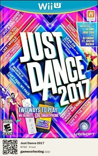 Just Dance 2017 Nintendo Wii U, NTSC box front