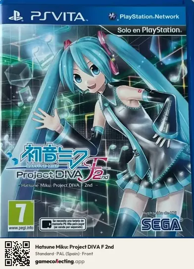Hatsune Miku: Project DIVA F 2nd PlayStation Vita, Spain box front