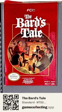 The Bard's Tale Nintendo Entertainment System, NTSC cartridge label