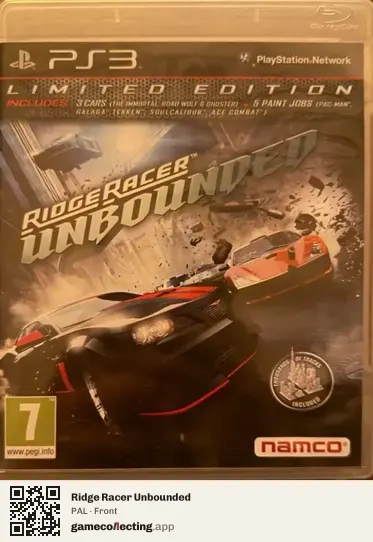 Ridge Racer Unbounded PlayStation 3, PAL box front