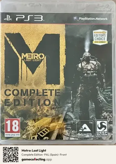 Metro: Last Light PlayStation 3, Spain box front