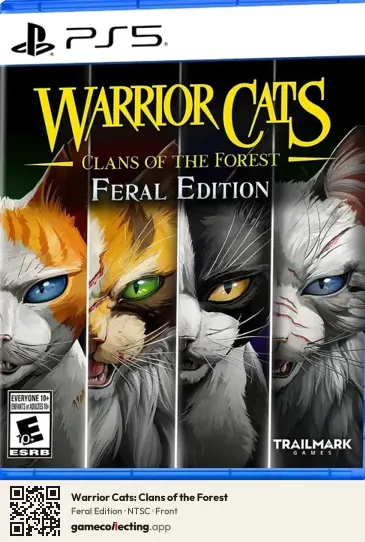Warrior Cats: Clans of the Forest PlayStation 5, NTSC box front