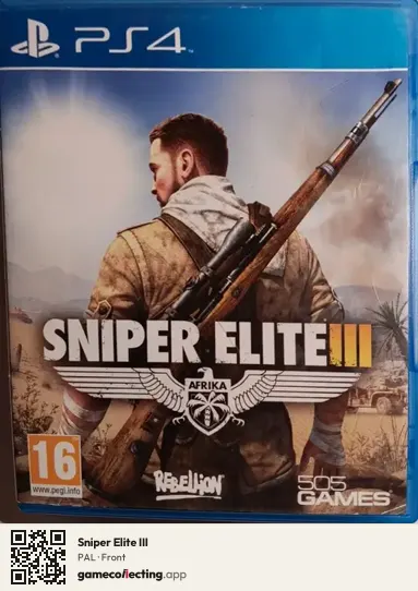 Sniper Elite III PlayStation 4, PAL box front