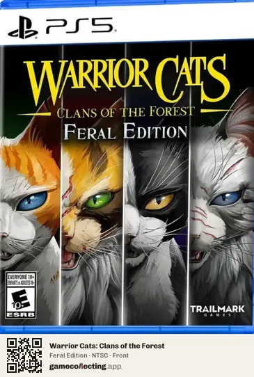 Warrior Cats: Clans of the Forest PlayStation 5, NTSC box front