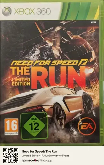 Need for Speed: The Run Xbox 360, Germany box front