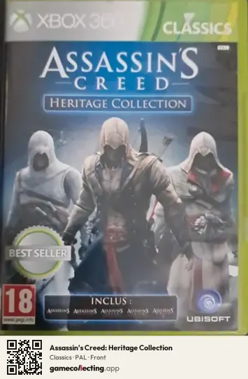 Assassin's Creed: Heritage Collection Xbox 360, PAL box front