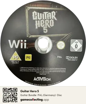 Guitar Hero 5 Nintendo Wii, PAL disc