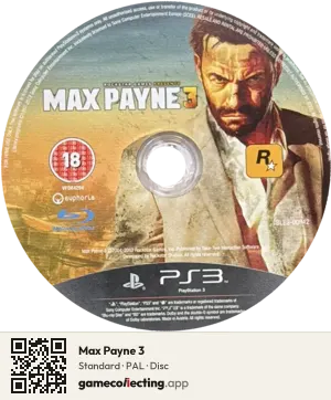 Max Payne 3 PlayStation 3, PAL disc